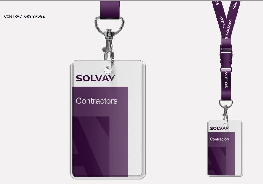 NEW BADGE SOLVAY BADGE CONTRACTORS ILLUSTRATION