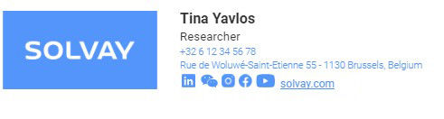 SOLVAY email signature illustration