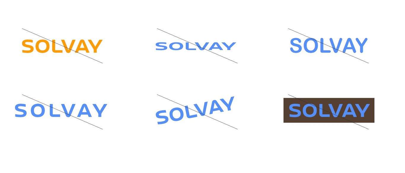 SOLVAY Logo - Don'ts